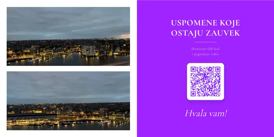 Dvolisnica Loom albuma sa QR kodom za video uspomenu