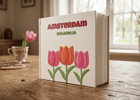 Loom foto album Amsterdam sa ilustracijom lala na koricama