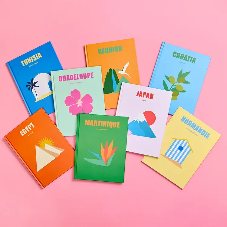 Otvoren Loom foto album — spread sa premium štampom