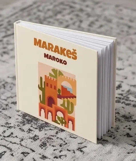 Uspravljen Loom album Marakeš sa ilustracijom starog grada