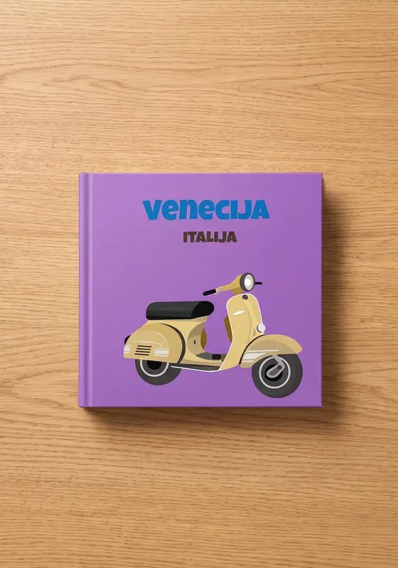 Loom album Venecija sa vespom na ljubičastim koricama
