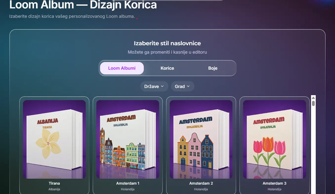 Biranje dizajna korica po zemlji i gradu