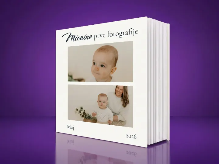 Foto album Tiny Beginnings — Minimalističke korice za prve fotografije bebe