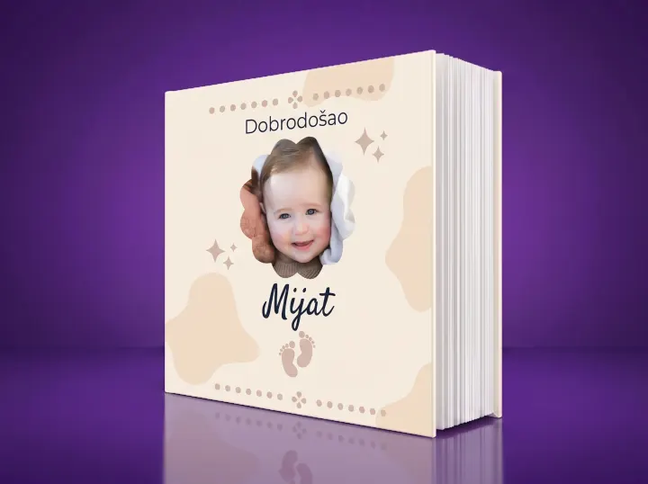 Foto album Welcome to the World – Talasast okvir, ime i otisci stopica